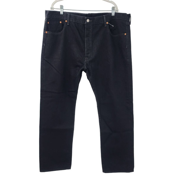 NWOT NEW Levi's Mens 501 Button Fly Black‎ Jeans 42 X 30 - Picture 1 of 10